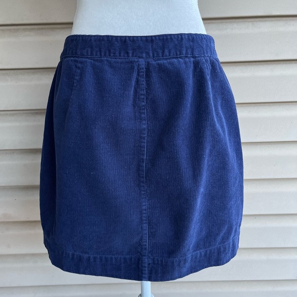 •OLD NAVY• Navy Blue Snap-Up Corduroy Mini Skirt - Size 8 - Picture 4 of 7